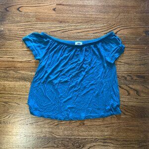 Aqua Off the Shoulder Shirt